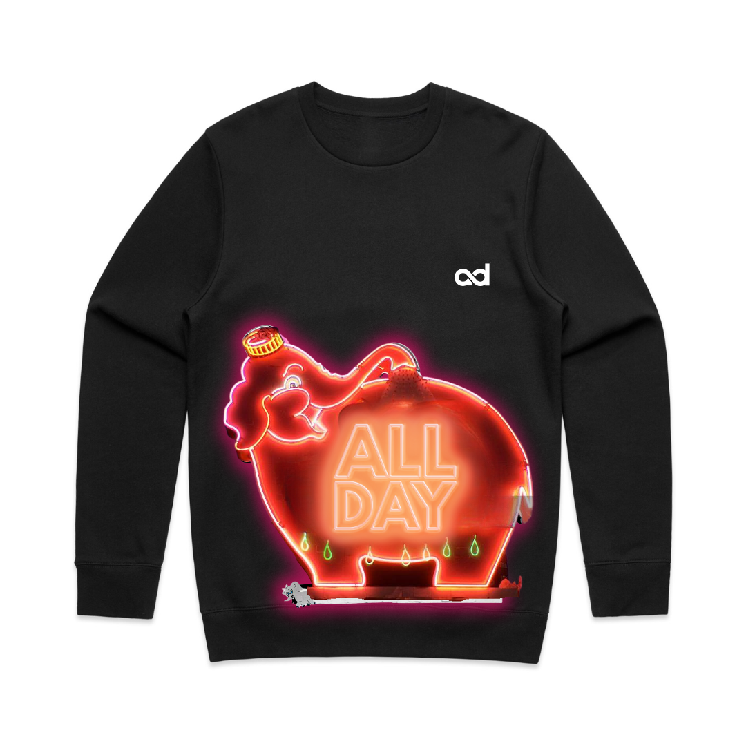 Pink Elephant Crew Neck